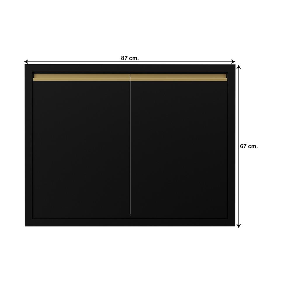 บานซิงค์คู่เรียบ JUPITER JUVENTAS 87x67 ซม. สีดำ