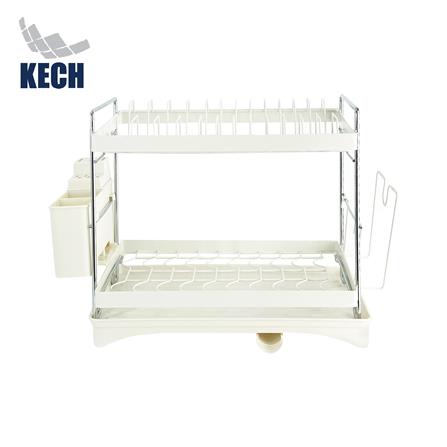 ชั้นคว่ำจาน 2 ชั้น KECH CREAMY 42X30X36 ซม._0