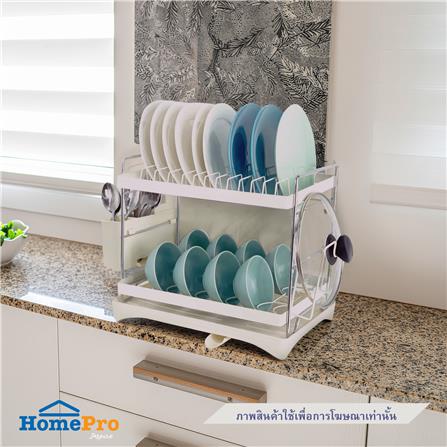 ชั้นคว่ำจาน 2 ชั้น KECH CREAMY 42X30X36 ซม._2