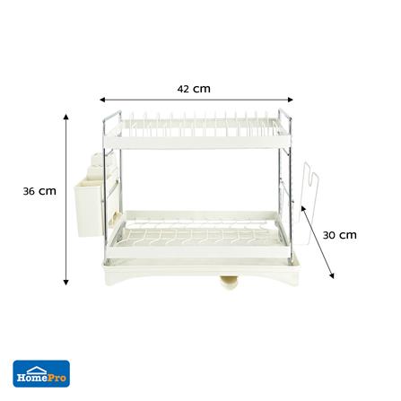 ชั้นคว่ำจาน 2 ชั้น KECH CREAMY 42X30X36 ซม._4