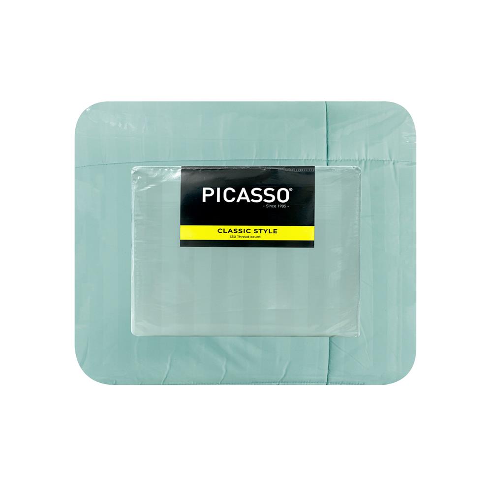 ชุดผ้าปูที่นอน 6 ฟุต (ชุด 6 ชิ้น) PICASSO CLASSIC STYLE สี GREEN MINT