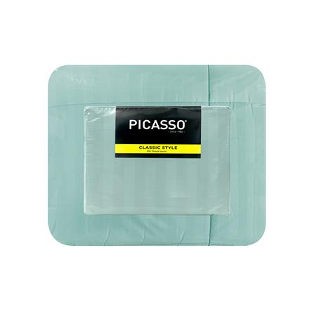 ชุดผ้าปูที่นอน 6 ฟุต (ชุด 6 ชิ้น) PICASSO CLASSIC STYLE สี GREEN MINT_4