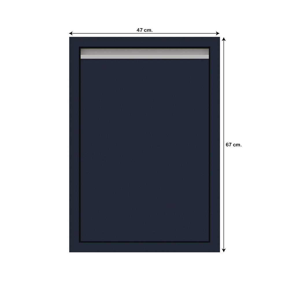 บานซิงค์เดี่ยวเรียบ JUPITER JUVENTAS 47x67 ซม. สีน้ำเงิน