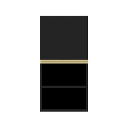 ตู้แขวนเดี่ยวเรียบช่องโล่ง S1 JUPITER JUVENTAS 40x80 ซม. สีดำ_0