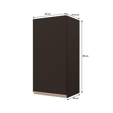 ตู้แขวนเดี่ยวเรียบ JUPITER JUVENTAS 40x80 ซม. สีน้ำตาล_4