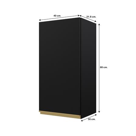 ตู้แขวนเดี่ยวเรียบ JUPITER JUVENTAS 40x80 ซม. สีดำ_4