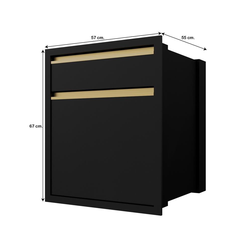 ตู้ลิ้นชัก JUPITER JUVENTAS 57x67 ซม. สีดำ