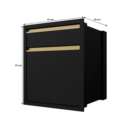 ตู้ลิ้นชัก JUPITER JUVENTAS 57x67 ซม. สีดำ_3