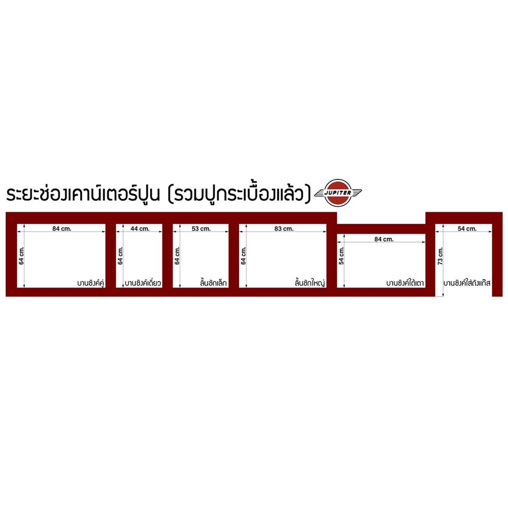 บานซิงค์เดี่ยวระแนง JUPITER JUVENTAS 47x67 ซม. สีน้ำเงิน