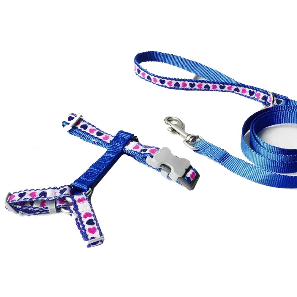 เซ็ตสายรัดอกสัตว์เลี้ยง พร้อมสายจูง KAFBO GARDEN SIZE S สี DARK BLUE