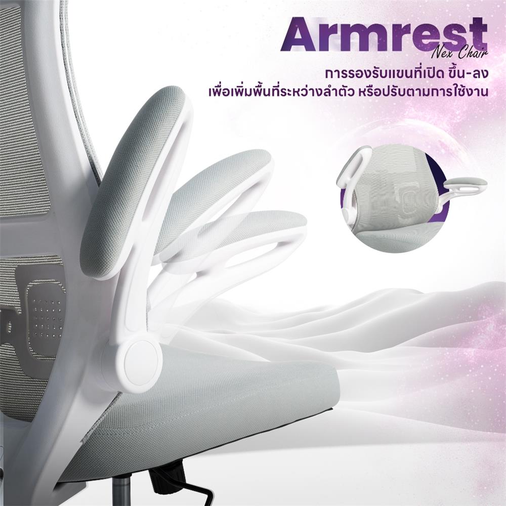 เก้าอี้สำนักงาน DESKSPACE NEXCHAIR สีเทา