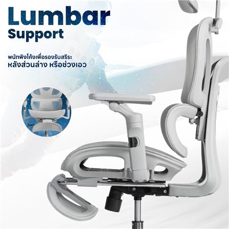 เก้าอี้สุขภาพ DESK SPACE STELLAR CHAIR สีเทา_5