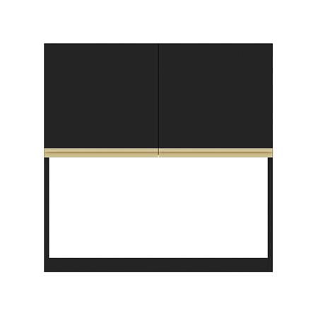 ตู้แขวนคว่ำจานเรียบ JUPITER JUVENTAS 80x80 ซม. สีดำ_0