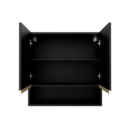 ตู้แขวนคู่เรียบช่องโล่ง D2 JUPITER JUVENTAS 80x80 ซม. สีดำ_2