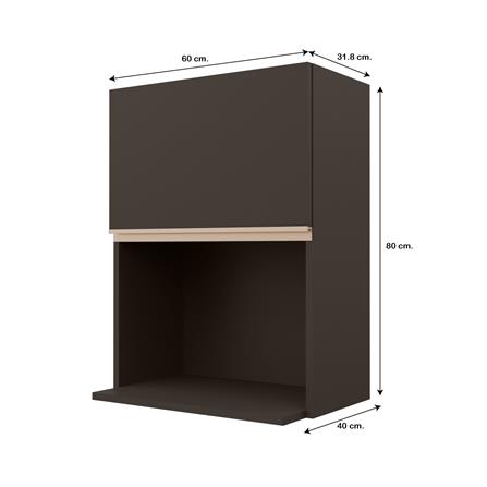 ตู้แขวนไมโครเวฟ JUPITER JUVENTAS 60x80 ซม. สีน้ำตาล_4