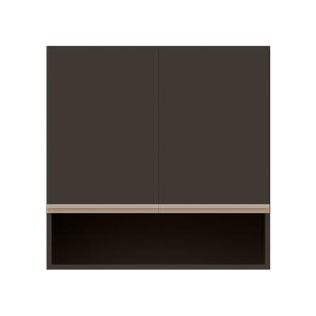 ตู้แขวนคู่เรียบช่องโล่ง JUPITER JUVENTAS 80x80 ซม. สีน้ำตาล_0