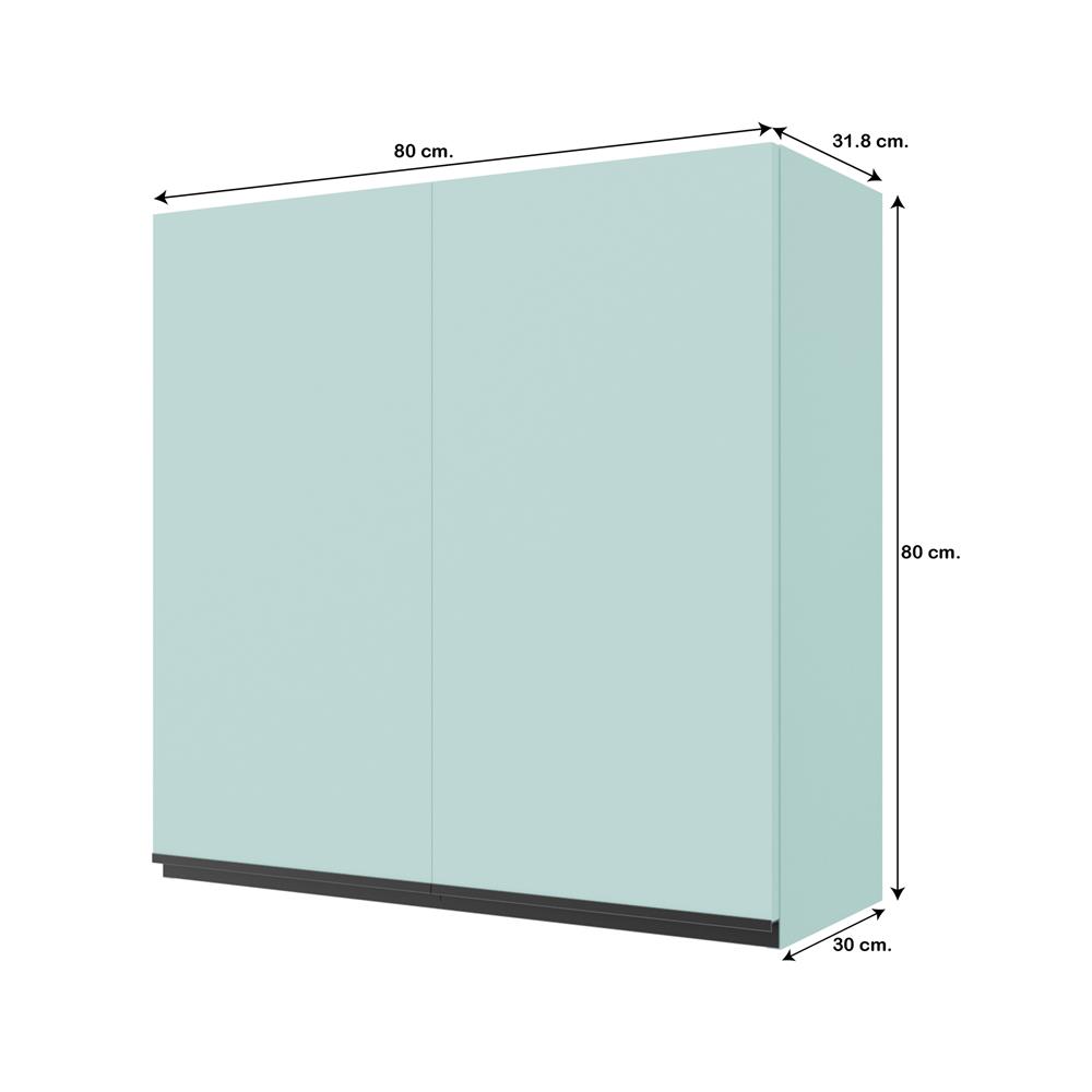 ตู้แขวนคู่เรียบ JUPITER JUVENTAS 80x80 ซม. สีเขียว