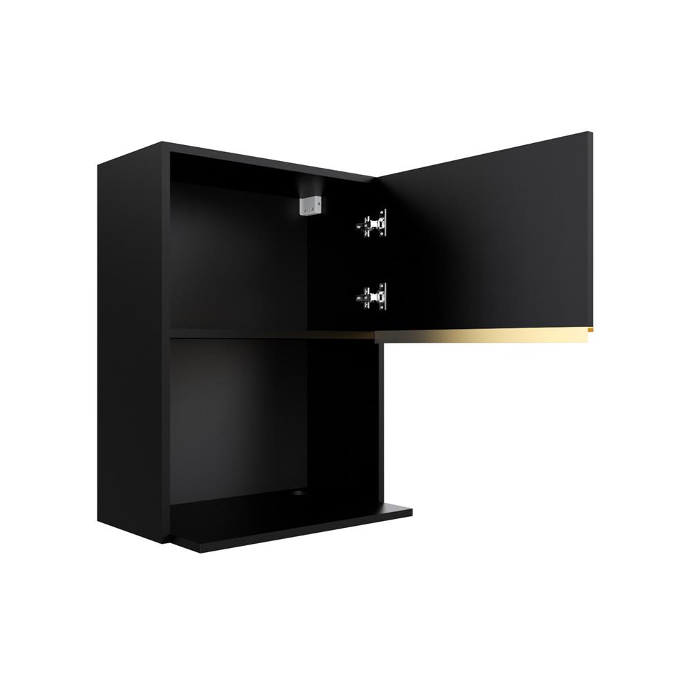 ตู้แขวนไมโครเวฟเรียบ JUPITER JUVENTAS 60x80 ซม. สีดำ