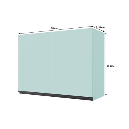 ตู้แขวนคู่เรียบ JUPITER JUVENTAS 80x60 ซม. สีเขียว_4