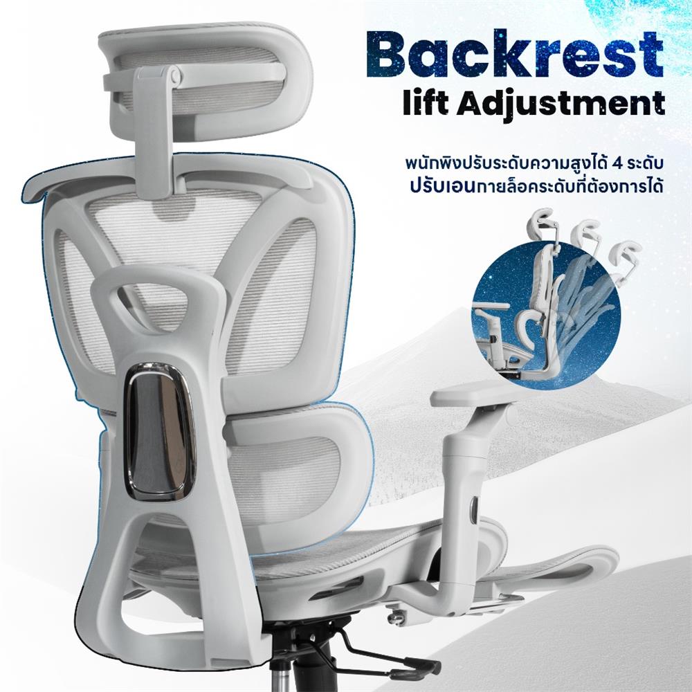 เก้าอี้สุขภาพ DESK SPACE STELLAR CHAIR สีดำ