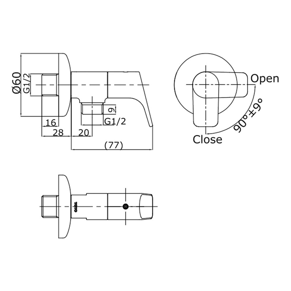 ก๊อกผสมยืนอาบ TOTO TTWR103KR