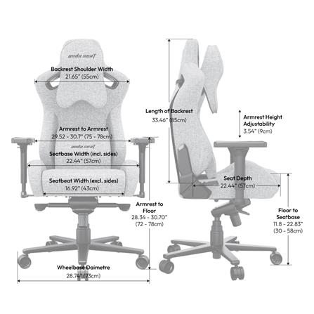 เก้าอี้เกมมิ่ง ANDA SEAT KAISER 2 PRO AD12YXL-17-AB-PV-A01 สีแดง_5