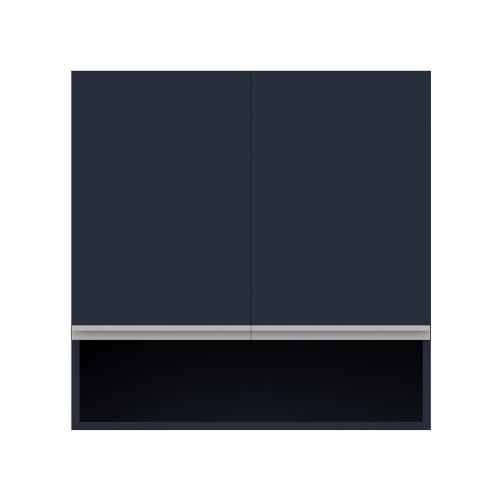 ตู้แขวนคู่เรียบช่องโล่ง D2 JUPITER JUVENTAS 80x80 ซม. สีน้ำเงิน