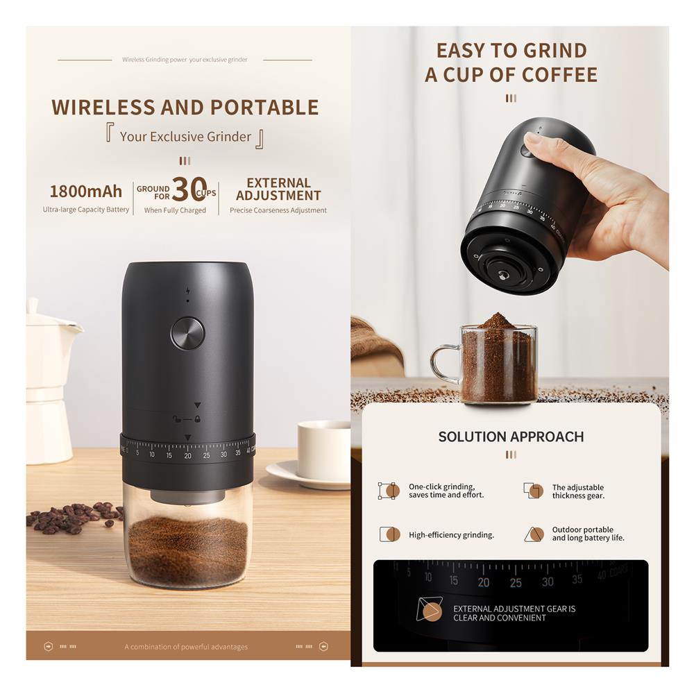 เครื่องบดเมล็ดกาแฟ GRINDER 8200240 สีดำ