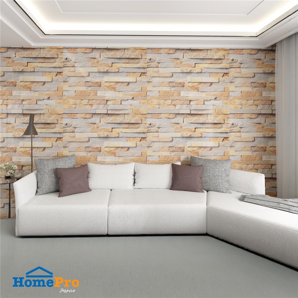สติกเกอร์โฟม HOME LIVING STYLE BRICK 0.60X3 ม. สีน้ำตาล