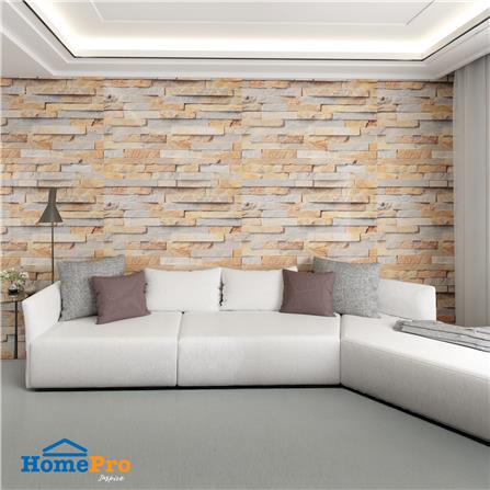 สติกเกอร์โฟม HOME LIVING STYLE BRICK 0.60X3 ม. สีน้ำตาล_3
