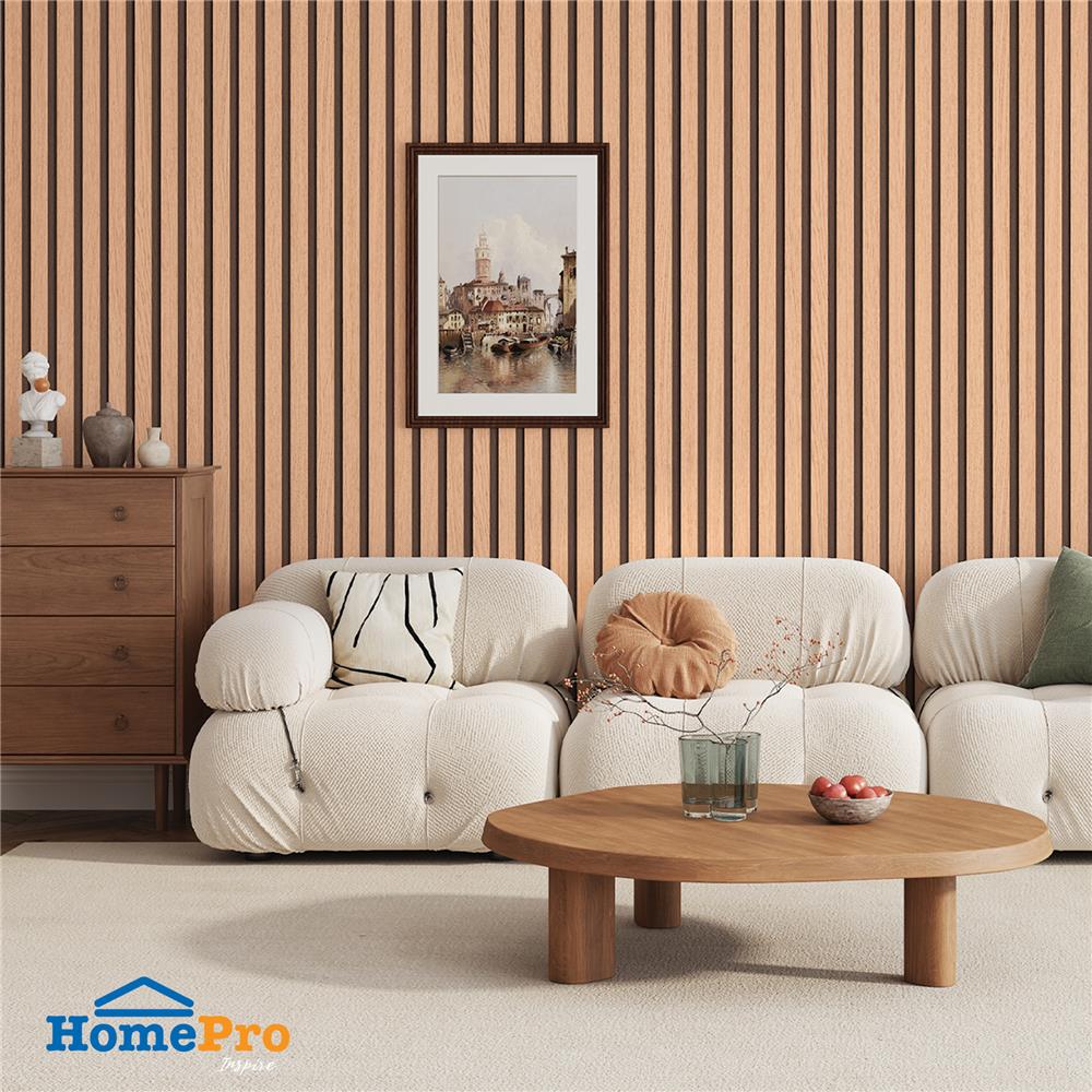 สติกเกอร์โฟม HOME LIVING STYLE LATH 0.60X3 ม. สีน้ำตาล
