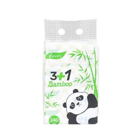 กระดาษอเนกประสงค์ LOVER HANDS BAMBOO 60 แผ่น (แพ็ก 3+1)_0