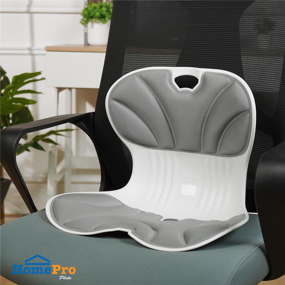 เบาะรองหลัง HOME LIVING STYLE ERGONO 16x13 นิ้ว สีเทา