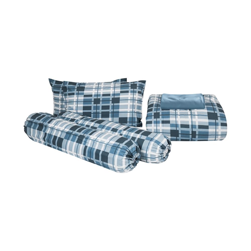 ชุดผ้าปูที่นอน 6 ฟุต (ชุด 6 ชิ้น) HOME LIVING STYLE URBAN สี BLUE