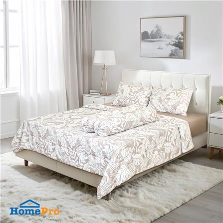 ชุดผ้าปูที่นอน 6 ฟุต (ชุด 6 ชิ้น) HOME LIVING STYLE HUE สี BROWN_0