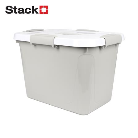 กล่องหูหิ้ว STACKO AB BIG FAMILY 25 ลิตร สีเทา_0