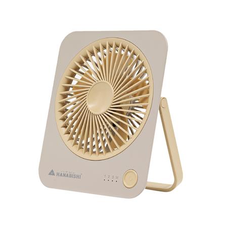พัดลมพกพา 4 นิ้ว HANABISHI HFU-01 สีน้ำตาล_1
