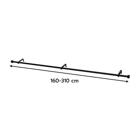 รางเหล็ก ยืดหด HOME LIVING STYLE CORK 160-310 ซม. สีดำ_5