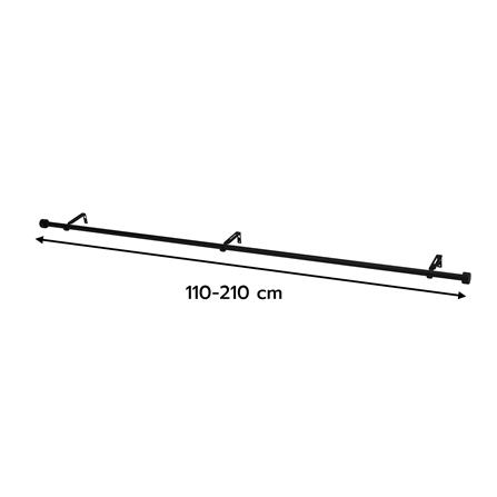 รางเหล็ก ยืดหด HOME LIVING STYLE CORK 110-210 ซม. สีดำ_5