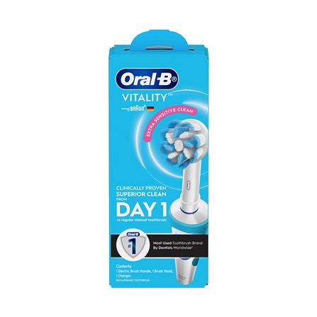แปรงสีฟันไฟฟ้า ORAL-B VITALITY EXTRA SENSITIVE CLEAN 4987176205681 สีฟ้า_1