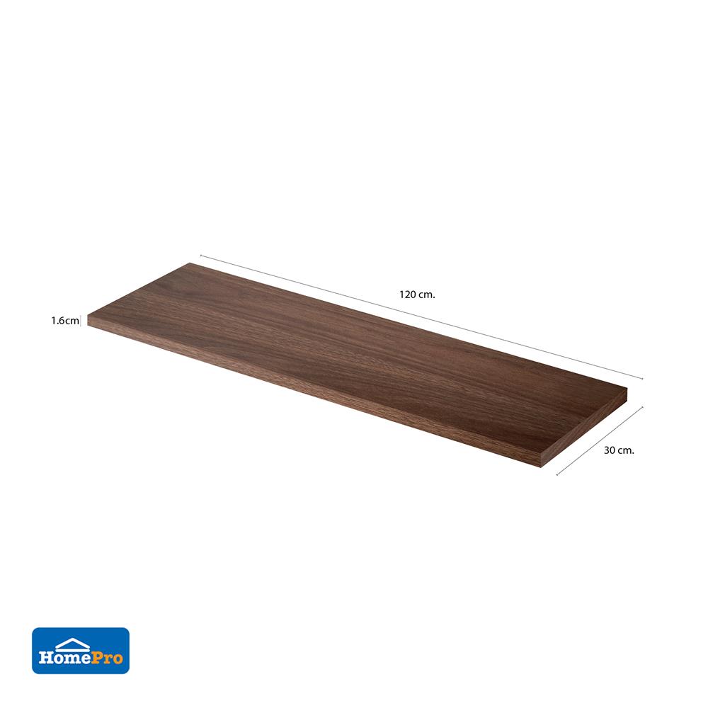 แผ่นชั้นไม้เมลามีน STACKO 120X30X1.6 ซม. โคลัมเบีย วอลนัท