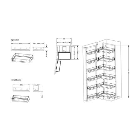 ชุดตู้สูงบานเปิด HAFELE STARKE 495.35.355_2