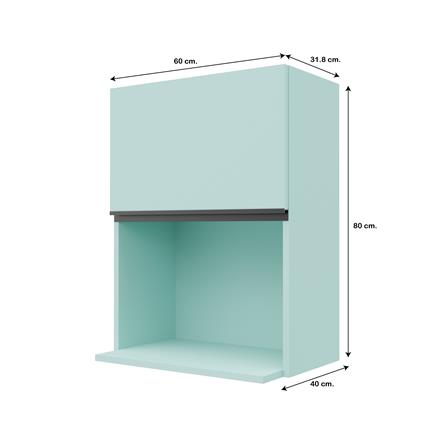 ตู้แขวนไมโครเวฟเรียบ JUPITER JUVENTAS 60x80 ซม. สีเขียว_4