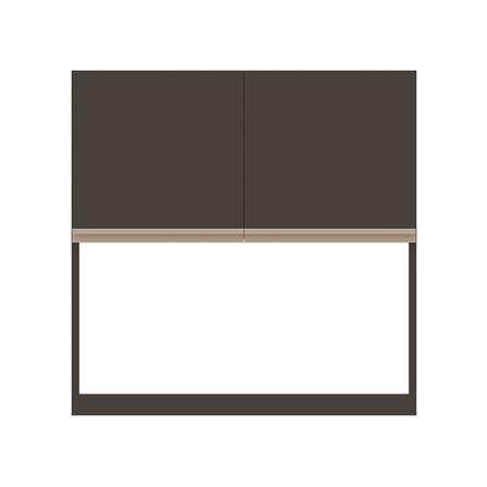 ตู้แขวนคว่ำจานเรียบ JUPITER JUVENTAS 80x80 ซม. สีน้ำตาล_0