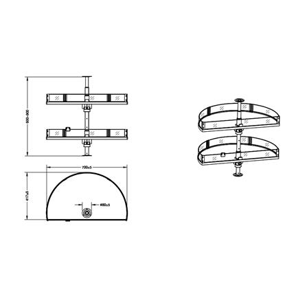 ชุดตะแกรงครึ่งวงกลม HAFELE STARKE 495.37.034_2