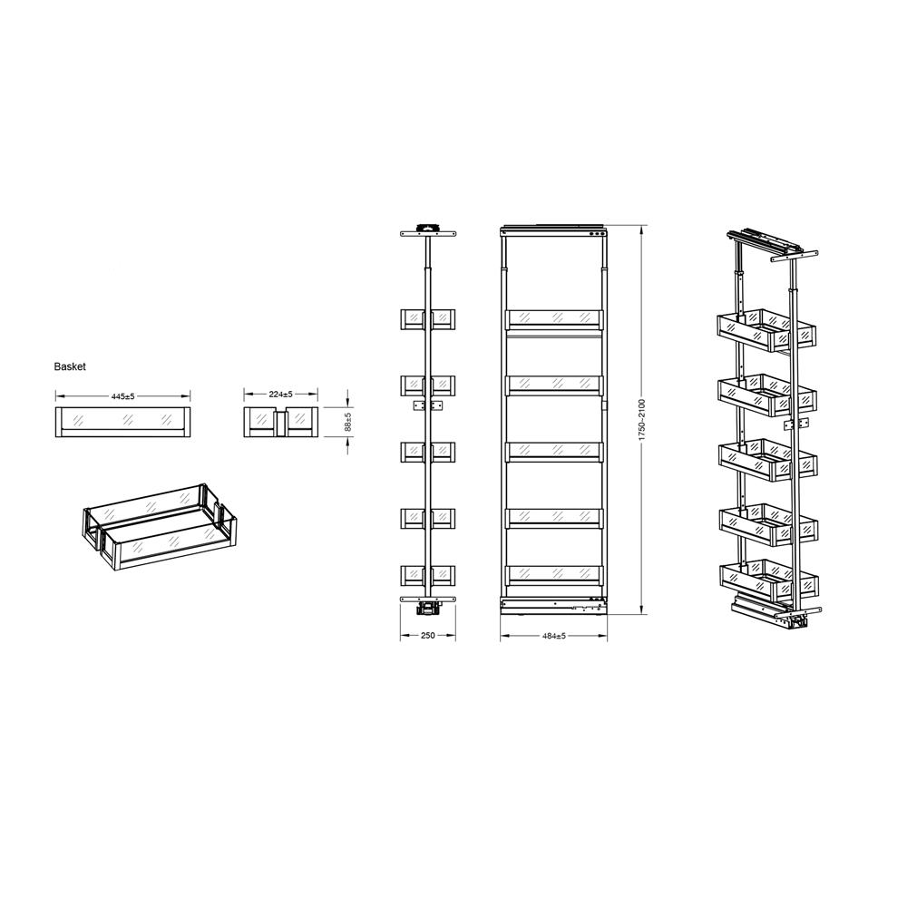ชุดตู้สูงบานดึง HAFELE STARKE 495.35.353