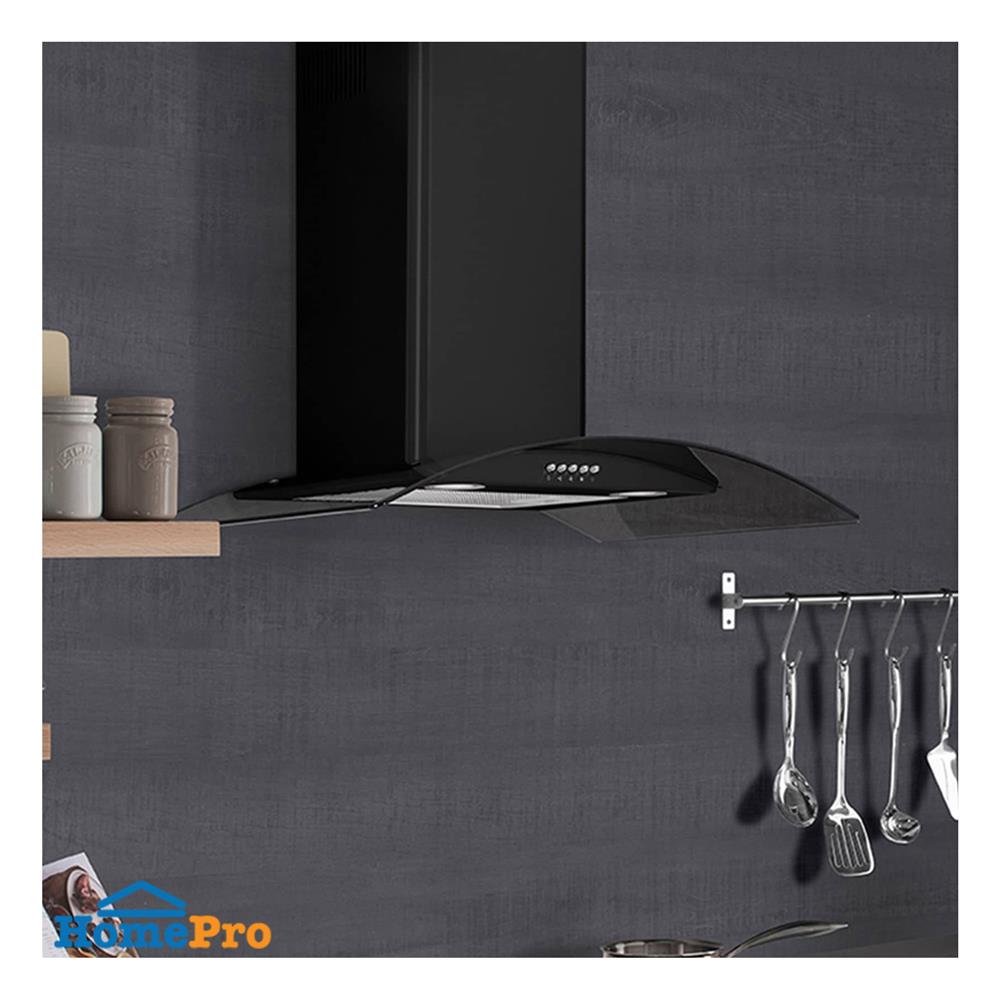 เครื่องดูดควันกระโจม LINEA LDD 90.2 BLACK GLASS 90 ซม.