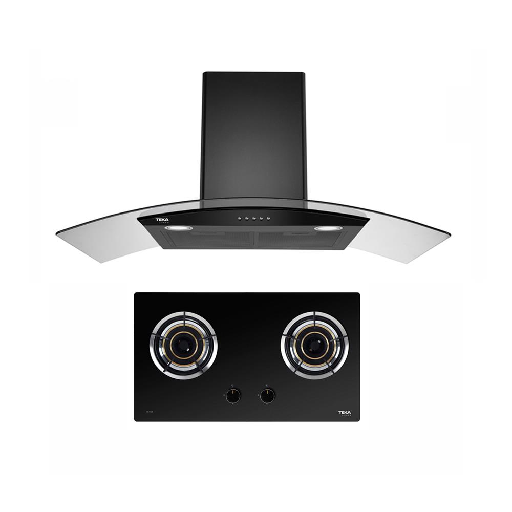 เตาฝัง+เครื่องดูดควัน LINEA GL73 2G + LDD 90.2 BK