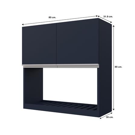 ตู้แขวนคว่ำจานเรียบ JUPITER JUVENTAS 80x80 ซม. สีน้ำเงิน_4