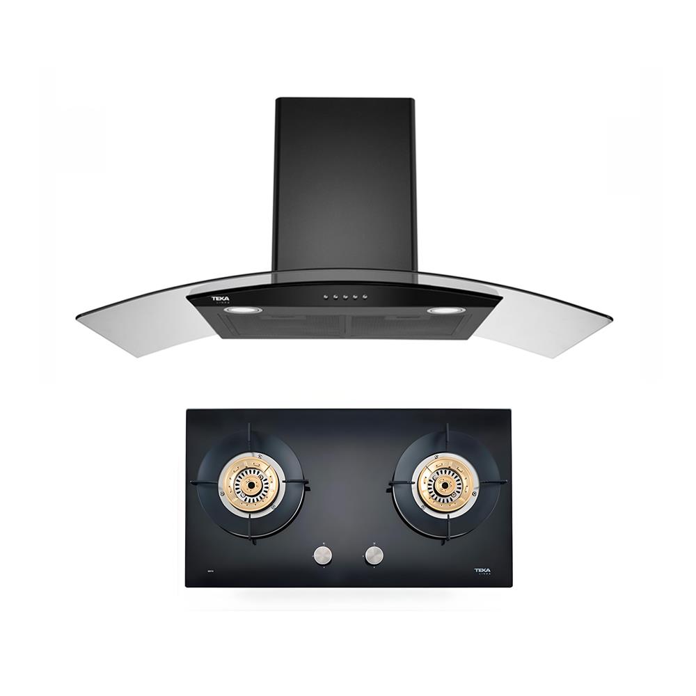 เตาฝัง+เครื่องดูดควัน LINEA GD73 2G + LDD 90.2 BK